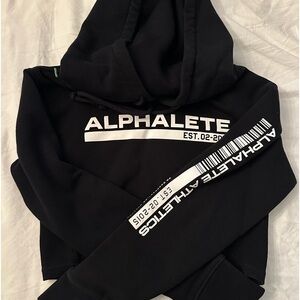 Cropped hoodie black, size small, great condition.